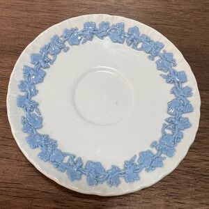 Wedgwood Lavender Blue on Cream Shell Edge Grapes Teacup Saucer Only 5.25"